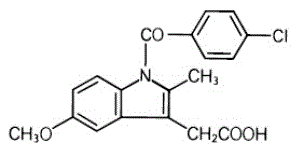 INDOCIN SR (indomethacin) Structural Formula Illustration INDOCIN SR (indomethacin) Structural Formula Illustration