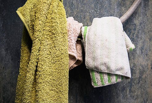 One of the grimiest items in your kitchen is the kitchen towel