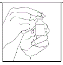 Push the capped Needle straight onto the Pen and twist
the Needle on until it is tight - Illustration
