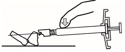 Activate the needle protection system -  Illustration