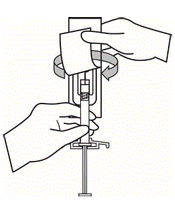 Shake the syringe vigorously - Illustration