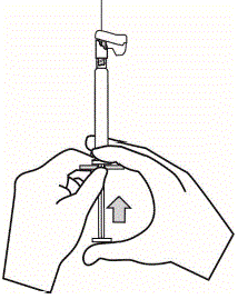 Attach the safety needle to the luer connection - Illustration