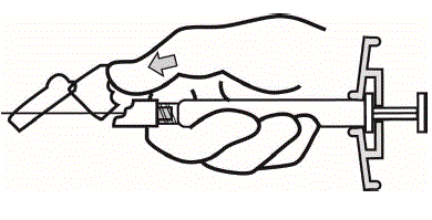 Pull the needle sheath away - Illustration