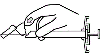 De-aerate the syringe - Illustration