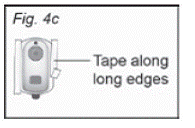 Apply tape along the long edges - Illustration