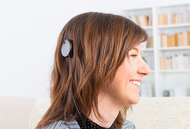 A cochlear implant is a device that helps people hear after hearing aids do not work. A cochlear implant is a device that helps people hear after hearing aids do not work.