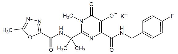 ISENTRESS® (raltegravir) Structural Formula - Illustration