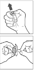 Remove cap from the vial - Illustration