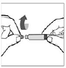 Twist off the tip cap counterclockwise from the Pre-filled Syringe - Illustration