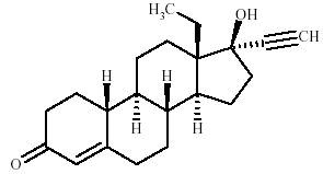 JADELLE®
  (levonorgestrel) Structural Formula Illustration