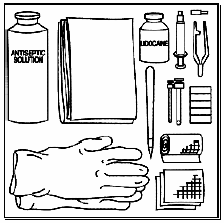 Equipment for insertion - Illustration
