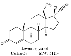 levonorgestrel Structural Formula - Illustration
