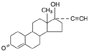 Jolivette® (norethindrone) Structural Formula Illustration