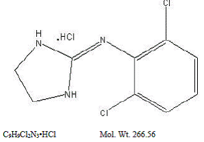 KAPVAY (clonidine hydrochloride) Structural Formula Illustration