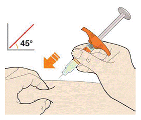 Keep holding the pen firmly against your skin - Illustration