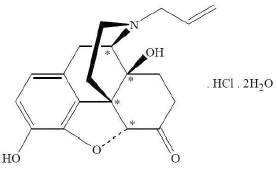 KLOXXADO™ (naloxone hydrochloride) Structural Formula Illustration