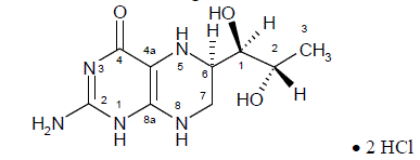 KUVAN (sapropterin dihydrochloride) Structural Formula Illustration
