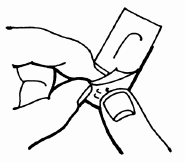 Open blister pocket slowly and smoothly by peeling back label area - illustration