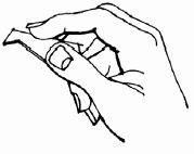 Open applicator package with label side up-  Illustration