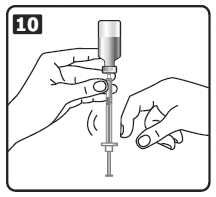 Ttap the syringe gently - Illustration