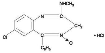 Chlordiazepoxide hydrochloride - Structural Formula Illustration
