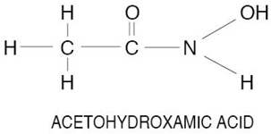 LITHOSTAT® (Acetohydroxamic Acid) Structural Formula Illustration