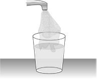 Fill a cup with water - Illustration