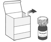 Remove the LIVMARLI bottle from the box - Illusntration