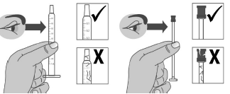 Check the dosing dispenser for any damage to the barrel, plunger or tip - Illustration