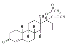norethindrone acetate - Structural Formula Illustration