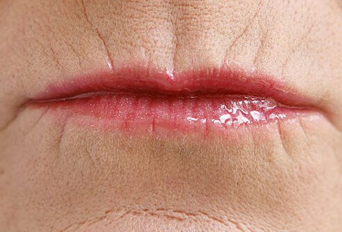 Use moisturizer and foundation on lips before applying lipstick to prevent the color from bleeding. 