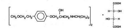 Lopressor (metoprolol tartrate) - structural formula illustration