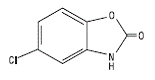 Lorzone (chlorzoxazone) Structural Formula Illustration