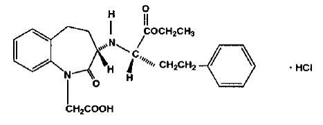 Benazepril hydrochloride - Structural Formula Illustration Benazepril hydrochloride - Structural Formula Illustration