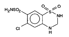 Hydrochlorothiazide - Structural Formula Illustration Hydrochlorothiazide - Structural Formula Illustration