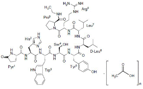 LUTRATE DEPOT (leuprolide acetate) Structural Formula Illustration