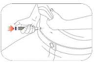 Push the dose knob all the way in - Illustration Push the dose knob all the way in - Illustration