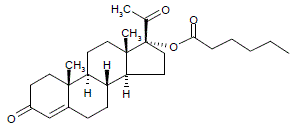 MAKENA® (hydroxyprogesterone caproate) Structural Formula Illustration