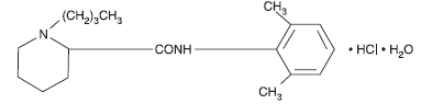 Bupivacaine hydrochloride Structural Formula Illustration