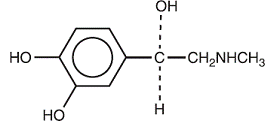 Epinephrine Structural Formula Illustration