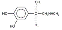 Epinephrine Structural Formula - Illustration