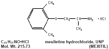 MEXITIL - mexiletine hydrochloride capsule  Structural Formula Illustration