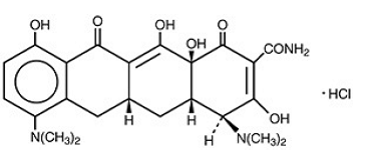 MINOCIN® (minocycline hydrochloride) Structural Formula Illustration