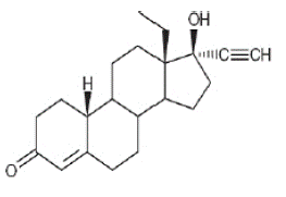 MIRENA (levonorgestrel) Structural Formula Illustration
