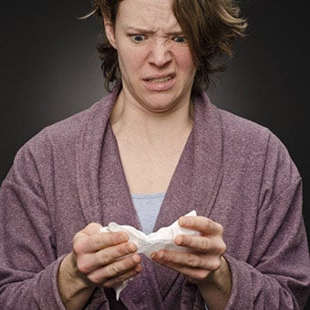 Consult a physician if you're experiencing yellow mucus, green mucus, and blood in mucus.