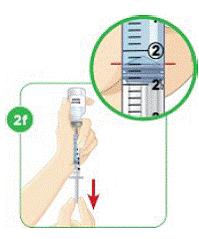 Keep the whole needle in the liquid - Illustration