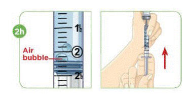 Check to see if there is an air pocket in the syringe - Illustration