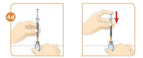 Check that the MYALEPT is mixed well and is clear - Illustration