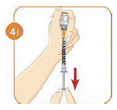 Pull the needle cover straight off - Illustration