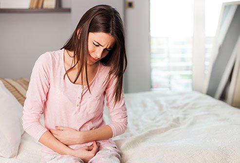 Some women experience constipation before or during their period. 